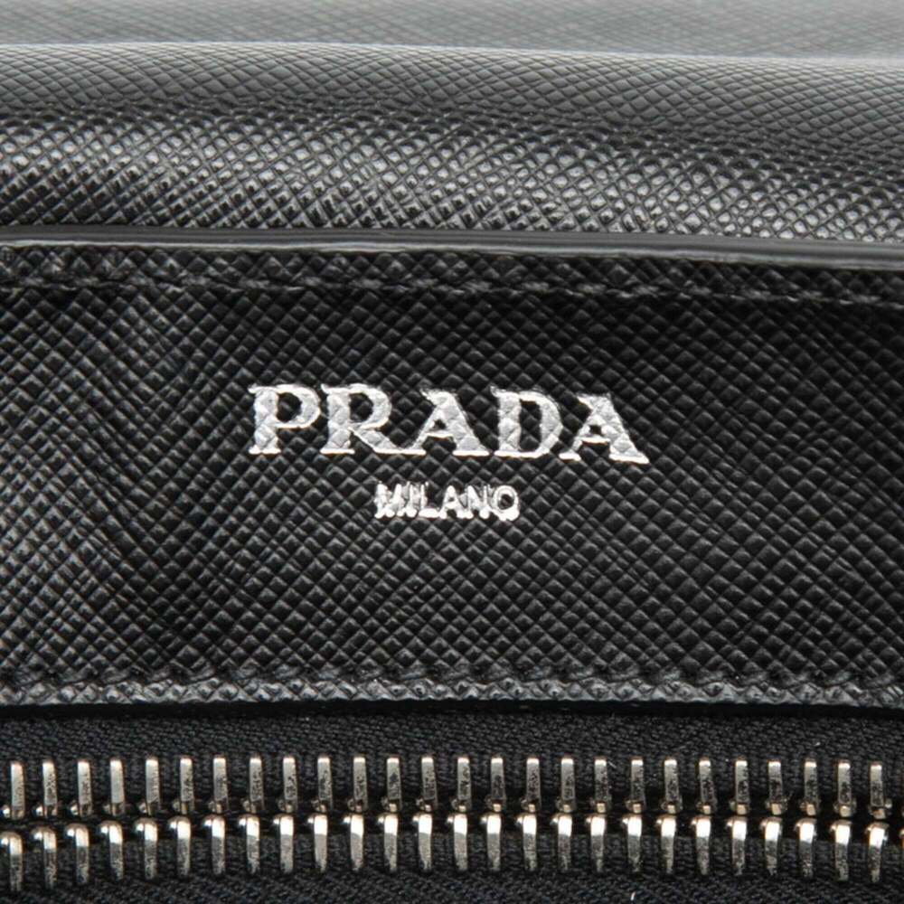 PRADA Black Leather Saffiano Shoulder Bag - Picture 5 of 5